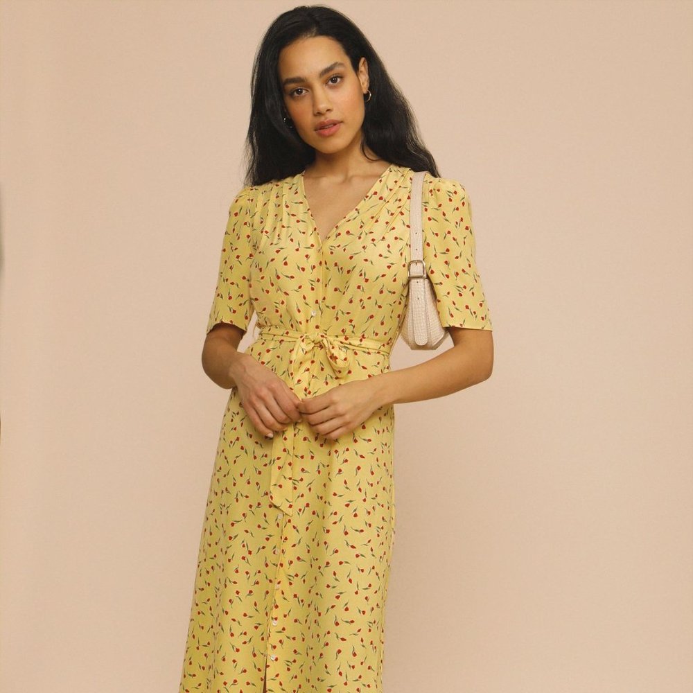 Rouje Mathilde floral dress like new fits size 4-6